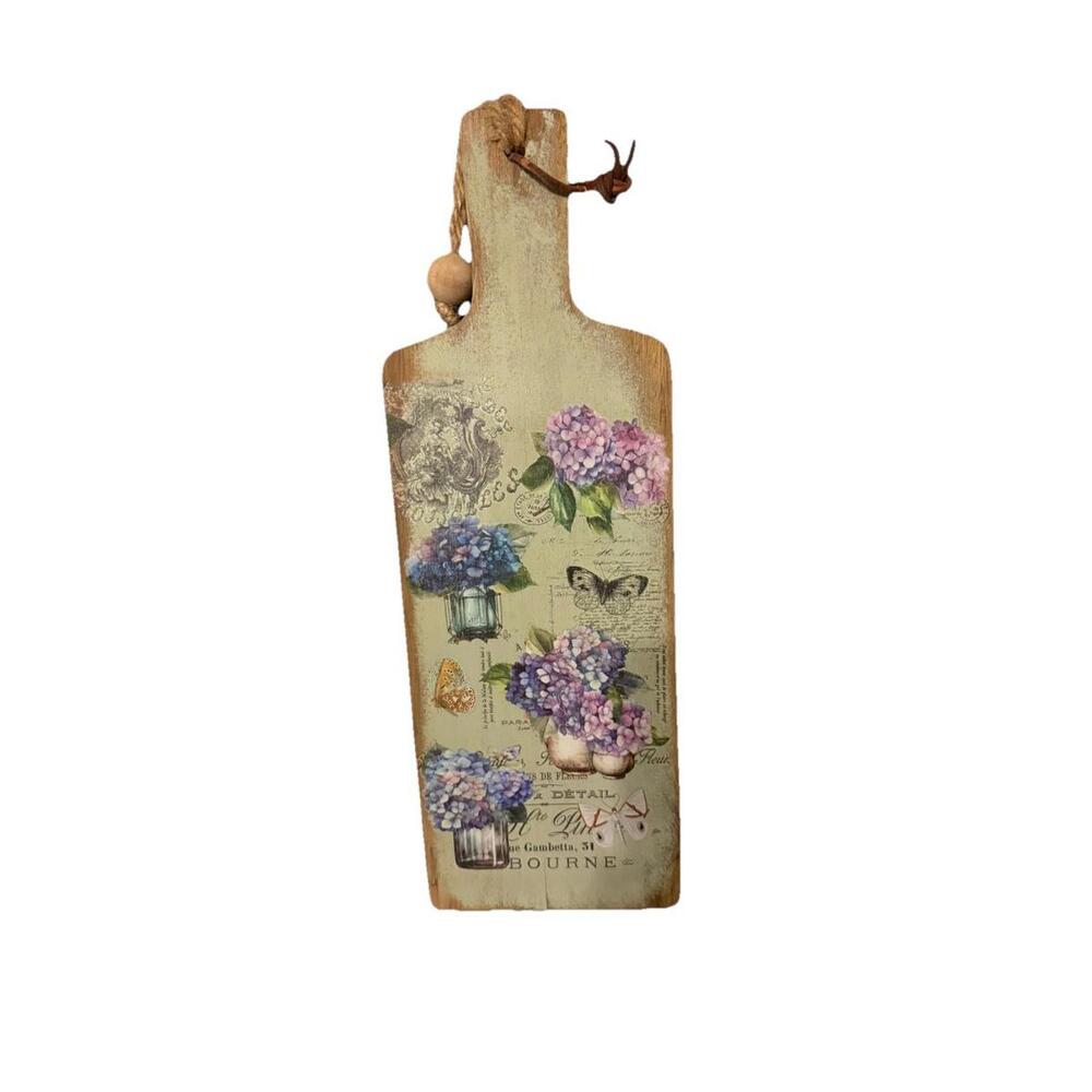 decorative wood floral cutting board, cottagecore decor